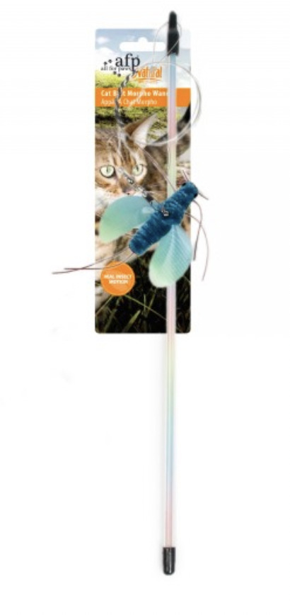 Briquedo para Gatos Varinha Realista Insetos Borboleta - Cat Bait Morpho Wand AFP