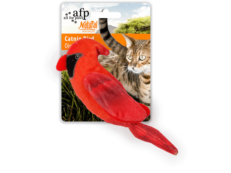 Brinquedo para Gatos de Pelucia Crocante Recheada de Catnip Bird Passarinho AFP