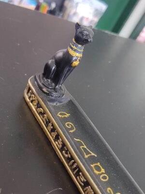 Porta Incenso 20cm Gato Resina